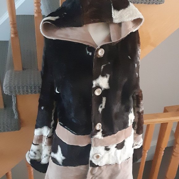 Vintage Cowhide Coat- Women's Size M - Picture 9 of 14